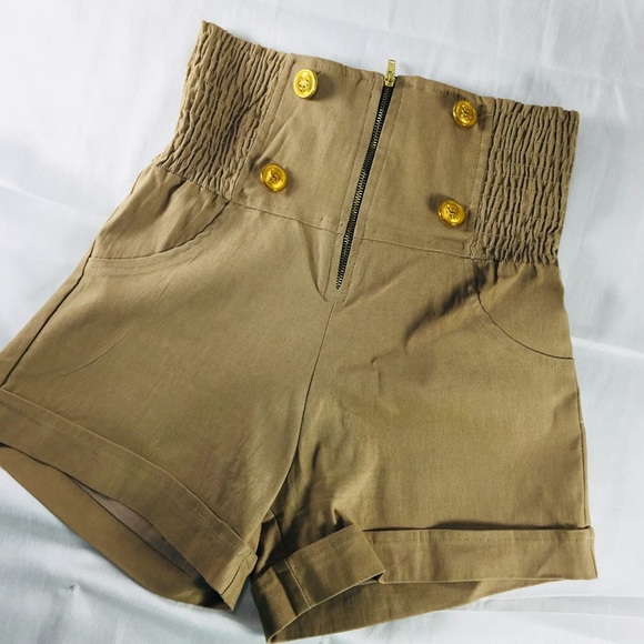 Chocolate Pants - Cosplay, high waisted shorts, vtg, navy style